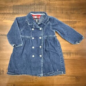 Vintage Tommy‎ Hilfiger button Denim Dress Girls 18-24 Months